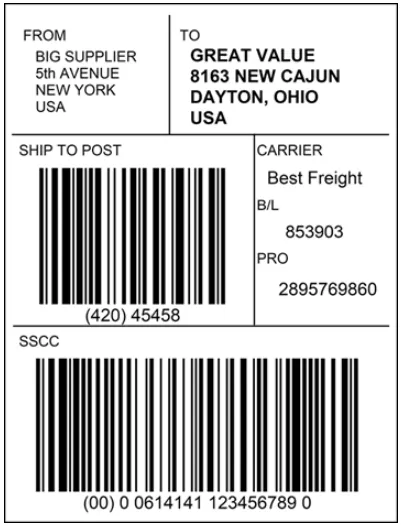 example gs1 transport label